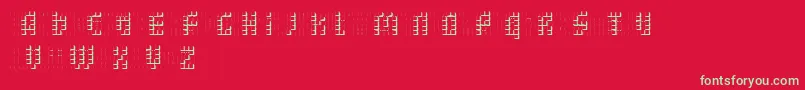 フォントBleuckDker – 赤い背景に緑の文字