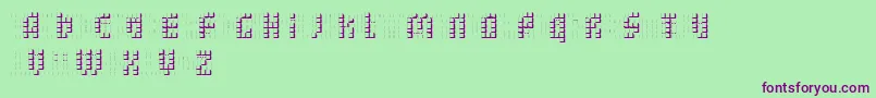 Шрифт BleuckDker – фиолетовые шрифты на зелёном фоне