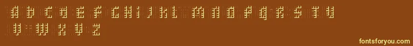 フォントBleuckDker – 黄色のフォント、茶色の背景