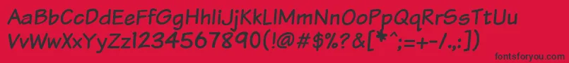 Vtcsundaykomix Font – Black Fonts on Red Background