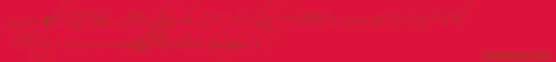 Police ZapfinoextraltAlternate – polices brunes sur fond rouge