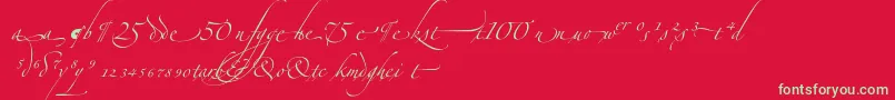 ZapfinoextraltAlternate Font – Green Fonts on Red Background