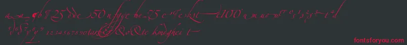 ZapfinoextraltAlternate-Schriftart – Rote Schriften auf schwarzem Hintergrund