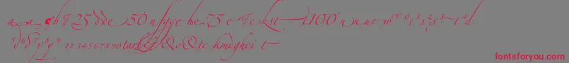 ZapfinoextraltAlternate Font – Red Fonts on Gray Background