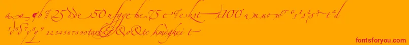 ZapfinoextraltAlternate Font – Red Fonts on Orange Background