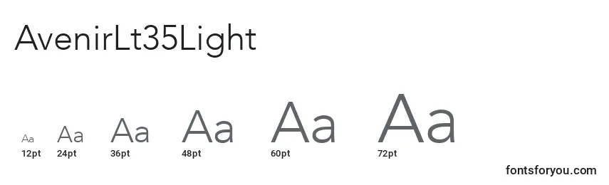 AvenirLt35Light Font Sizes