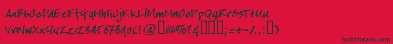 Crappyjoe Font – Black Fonts on Red Background