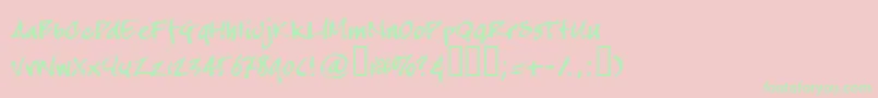 Crappyjoe Font – Green Fonts on Pink Background