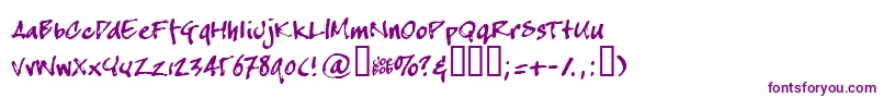 Crappyjoe Font – Purple Fonts on White Background