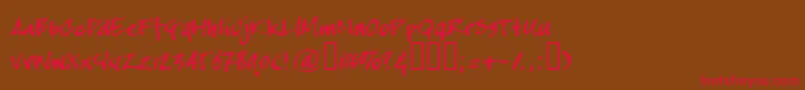 Crappyjoe Font – Red Fonts on Brown Background