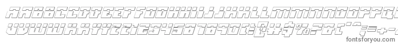 Шрифт MicronianLaser3DItalic – серые шрифты