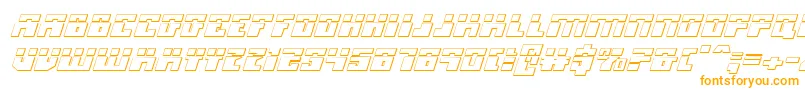 Шрифт MicronianLaser3DItalic – оранжевые шрифты