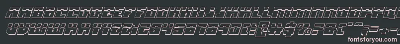 MicronianLaser3DItalic Font – Pink Fonts on Black Background