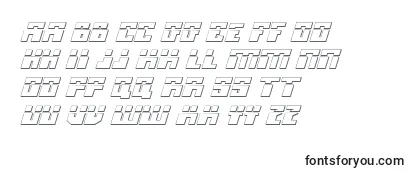 MicronianLaser3DItalic Font