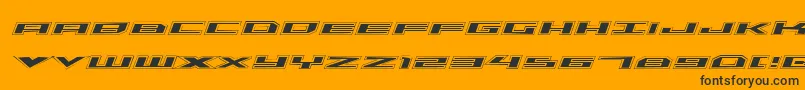 Triremeacadital Font – Black Fonts on Orange Background