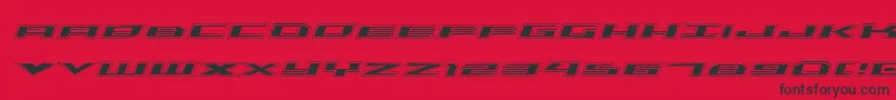 フォントTriremeacadital – 赤い背景に黒い文字