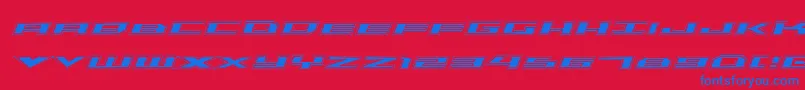 Triremeacadital Font – Blue Fonts on Red Background