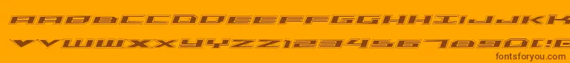 Triremeacadital Font – Brown Fonts on Orange Background