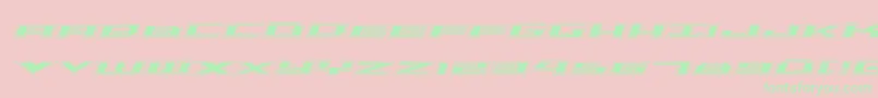 Triremeacadital-Schriftart – Grüne Schriften auf rosa Hintergrund