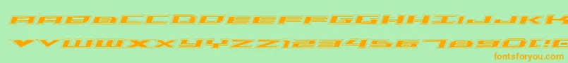 Triremeacadital Font – Orange Fonts on Green Background