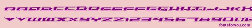 Police Triremeacadital – polices violettes sur fond rose