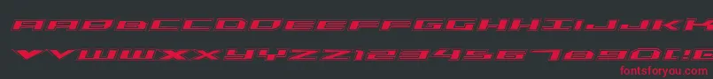 Triremeacadital Font – Red Fonts on Black Background