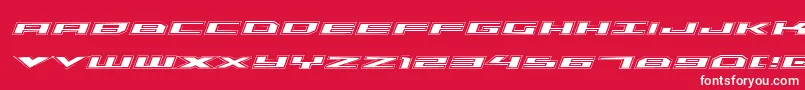 フォントTriremeacadital – 赤い背景に白い文字