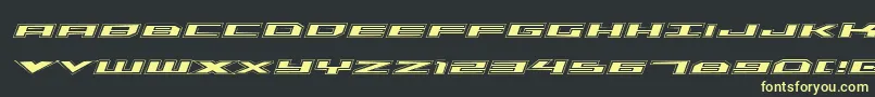 Triremeacadital Font – Yellow Fonts on Black Background