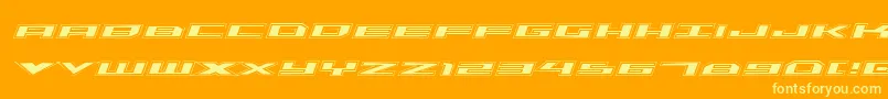 Triremeacadital Font – Yellow Fonts on Orange Background