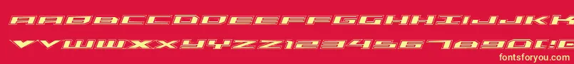 Triremeacadital Font – Yellow Fonts on Red Background