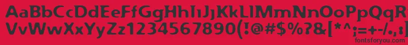 Flexure Font – Black Fonts on Red Background