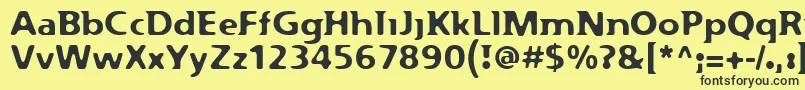 Flexure Font – Black Fonts on Yellow Background