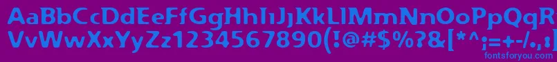 Flexure Font – Blue Fonts on Purple Background