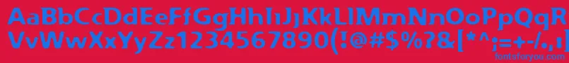 Flexure Font – Blue Fonts on Red Background