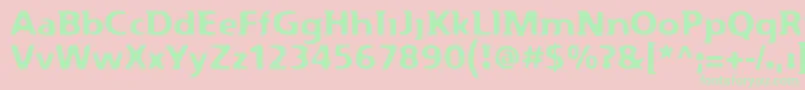 Flexure Font – Green Fonts on Pink Background