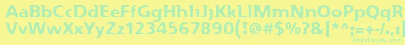 Flexure Font – Green Fonts on Yellow Background