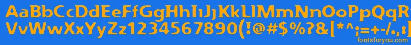 Flexure Font – Orange Fonts on Blue Background