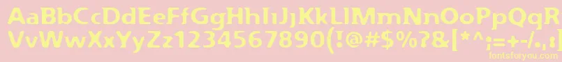 Flexure Font – Yellow Fonts on Pink Background