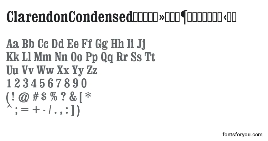 ClarendonCondensedРџРѕР»СѓР¶РёСЂРЅС‹Р№ Font – alphabet, numbers, special characters