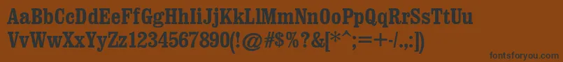 ClarendonCondensedРџРѕР»СѓР¶РёСЂРЅС‹Р№ Font – Black Fonts on Brown Background