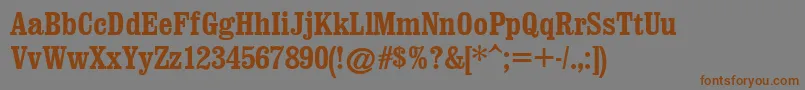 ClarendonCondensedРџРѕР»СѓР¶РёСЂРЅС‹Р№-fontti – ruskeat fontit harmaalla taustalla