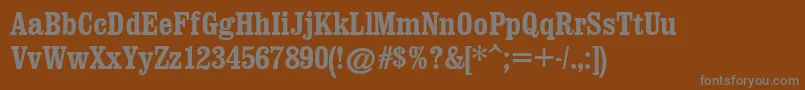 ClarendonCondensedРџРѕР»СѓР¶РёСЂРЅС‹Р№ Font – Gray Fonts on Brown Background