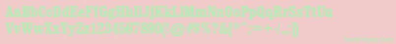 ClarendonCondensedРџРѕР»СѓР¶РёСЂРЅС‹Р№ Font – Green Fonts on Pink Background