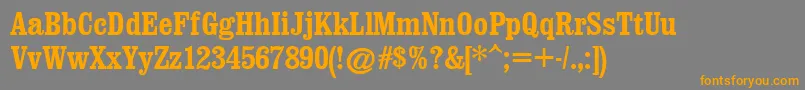 ClarendonCondensedРџРѕР»СѓР¶РёСЂРЅС‹Р№ Font – Orange Fonts on Gray Background