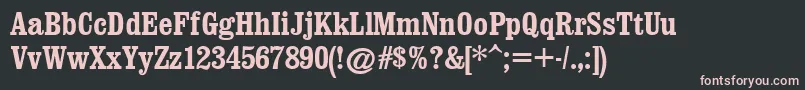 ClarendonCondensedРџРѕР»СѓР¶РёСЂРЅС‹Р№ Font – Pink Fonts on Black Background