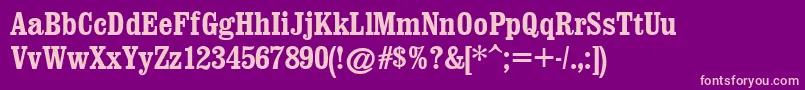 ClarendonCondensedРџРѕР»СѓР¶РёСЂРЅС‹Р№ Font – Pink Fonts on Purple Background