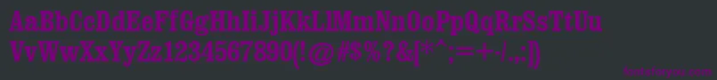 ClarendonCondensedРџРѕР»СѓР¶РёСЂРЅС‹Р№ Font – Purple Fonts on Black Background