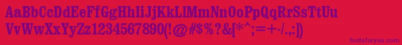 ClarendonCondensedРџРѕР»СѓР¶РёСЂРЅС‹Р№ Font – Purple Fonts on Red Background
