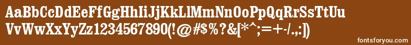 ClarendonCondensedРџРѕР»СѓР¶РёСЂРЅС‹Р№ Font – White Fonts on Brown Background
