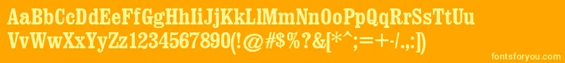 ClarendonCondensedРџРѕР»СѓР¶РёСЂРЅС‹Р№ Font – Yellow Fonts on Orange Background